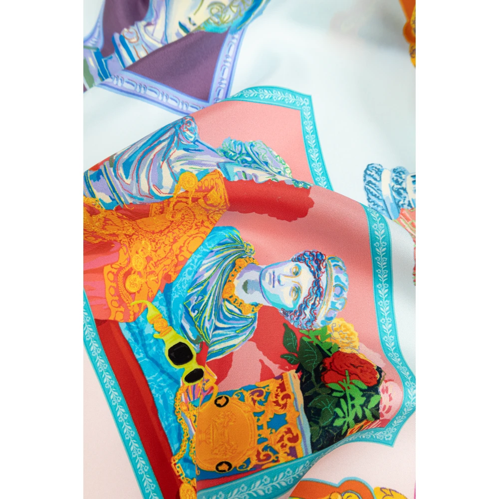 Versace Zijden sjaal met galerijprint Multicolor Unisex