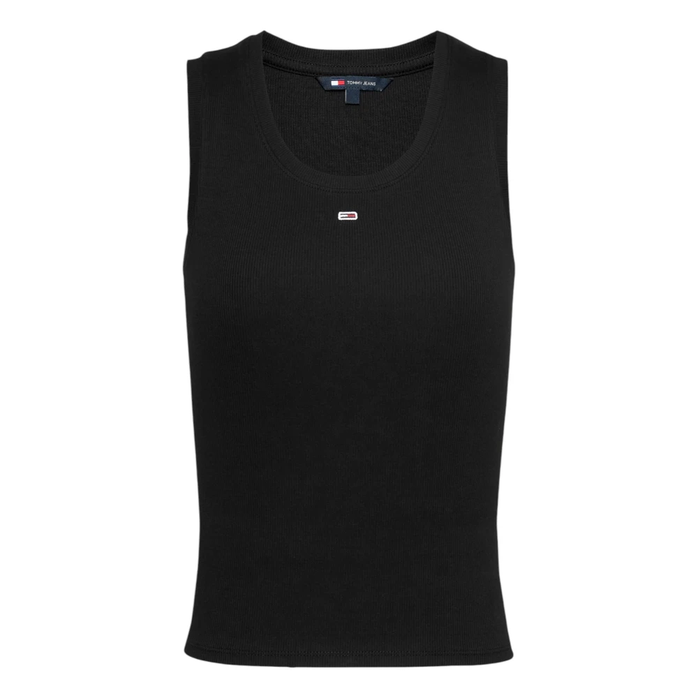 Tommy Jeans Stijlvolle Ronde Hals Tanktop Black Dames