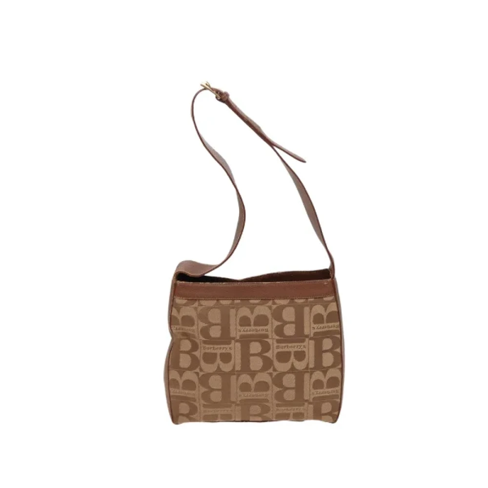 Burberry Vintage Pre-owned Canvas shoulder-bags Brown Dames