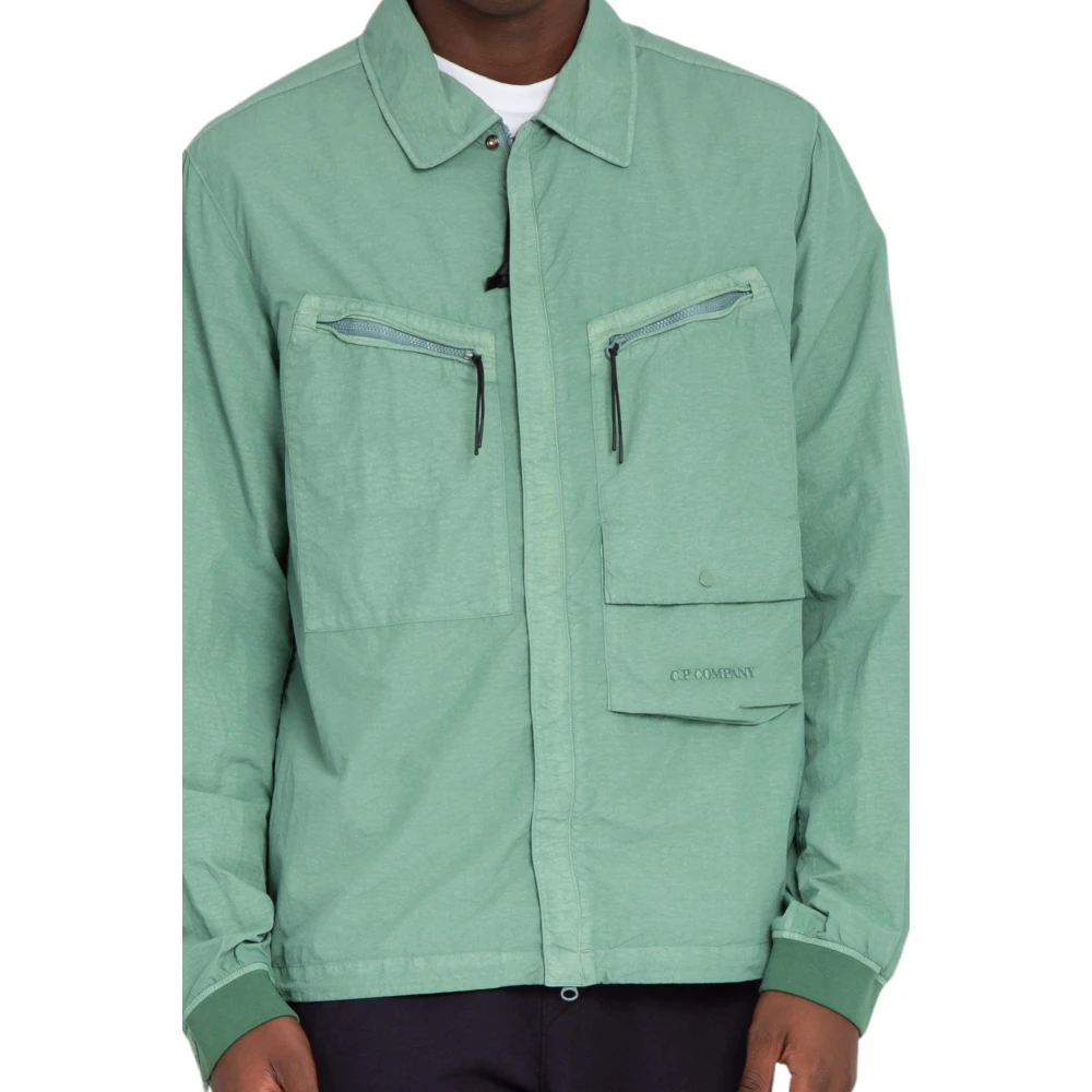 C.P. Company Nylon Overshirt in Flatt Stijl Green Heren