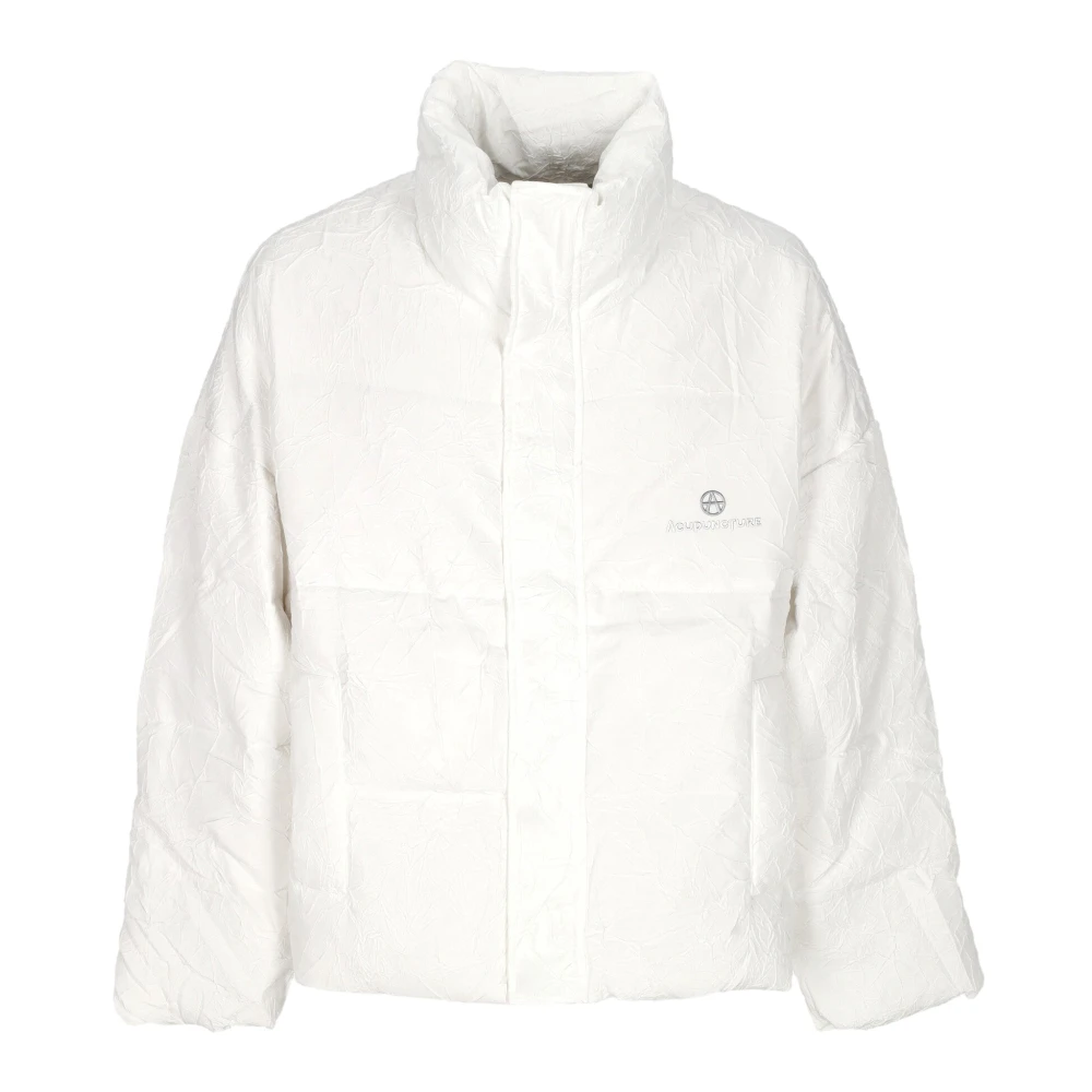 Acupuncture Witte Donsjas met Hoge Kraag White Heren