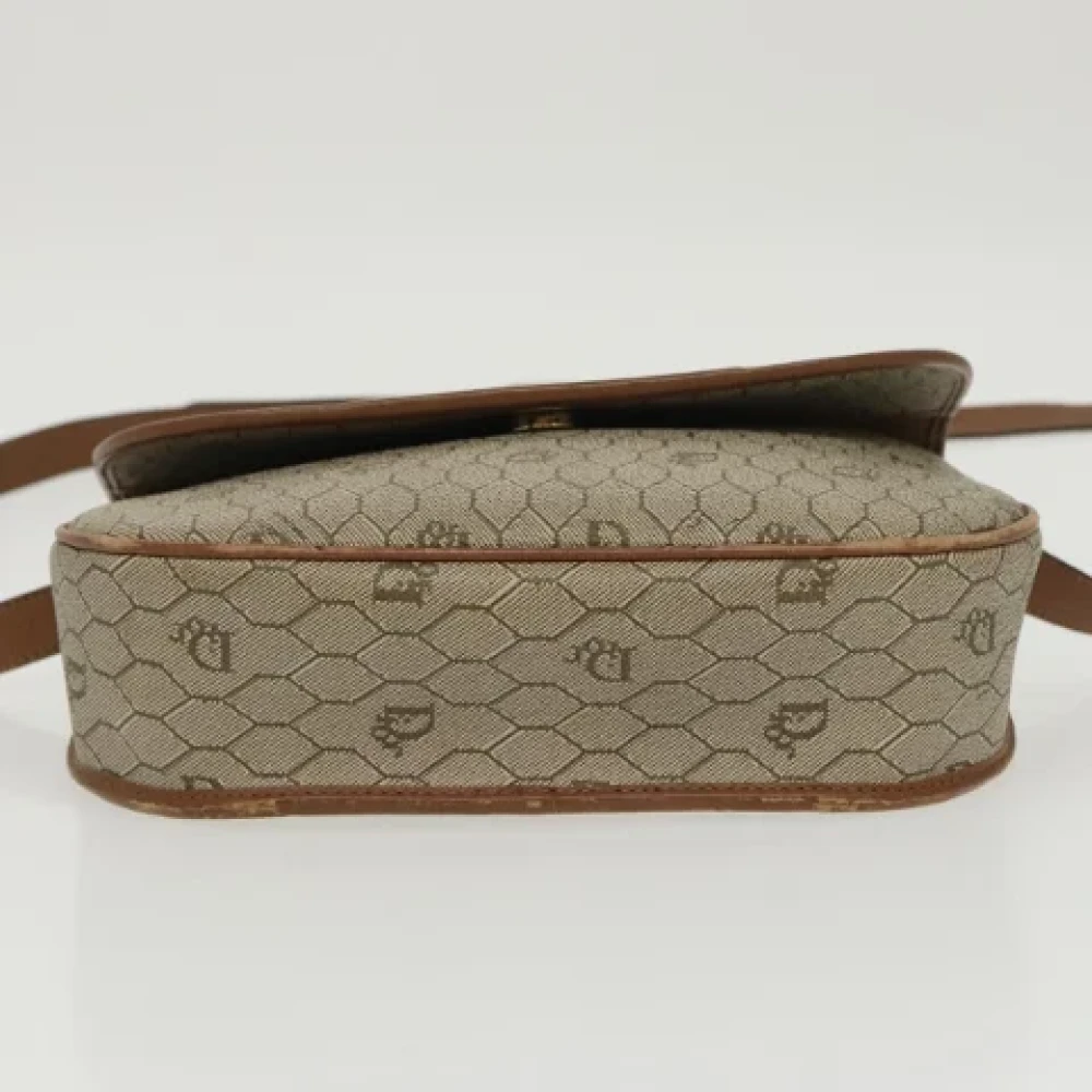 Dior Vintage Pre-owned Canvas shoulder-bags Beige Dames
