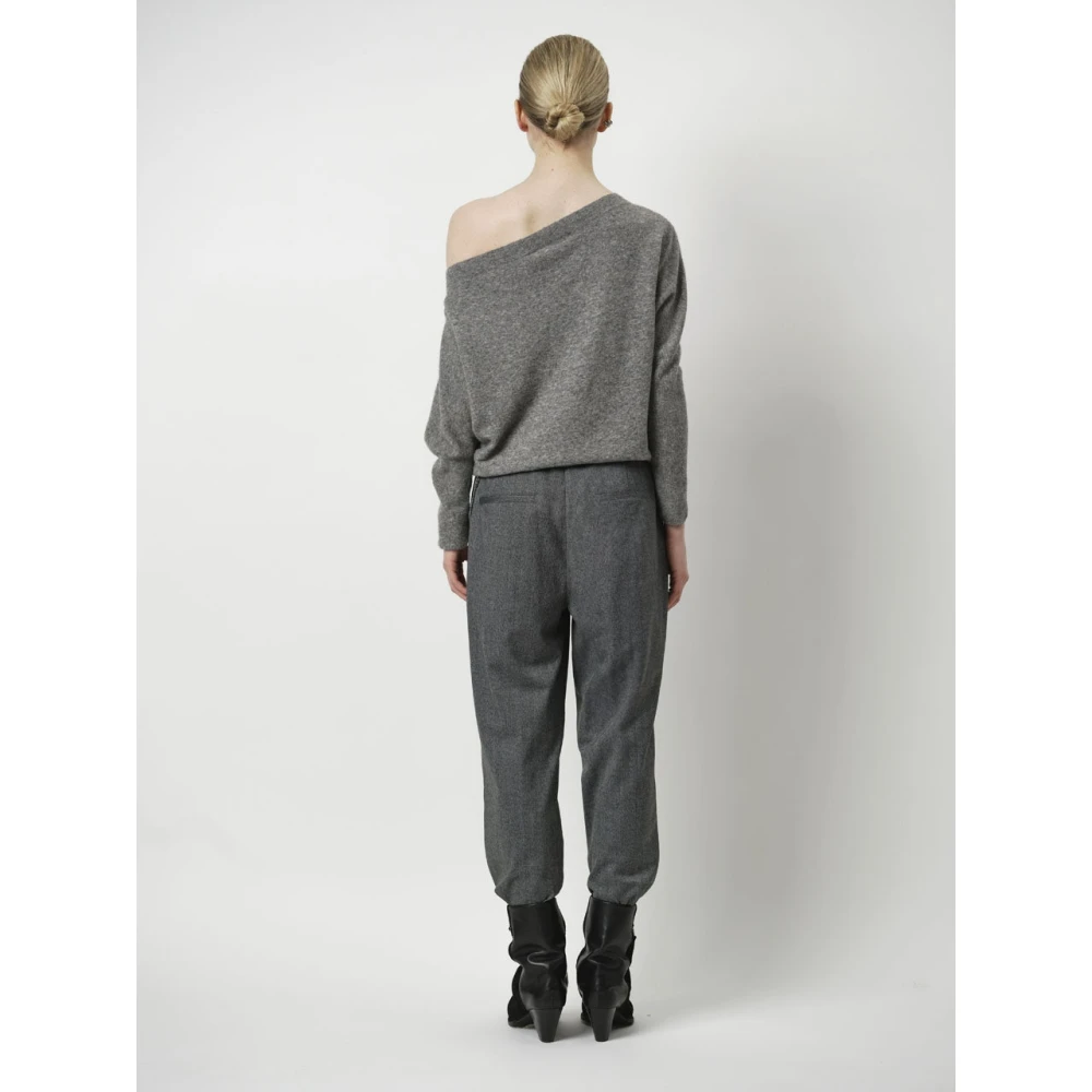 Dante 6 Asymmetrische Wollen Trui Gray Dames