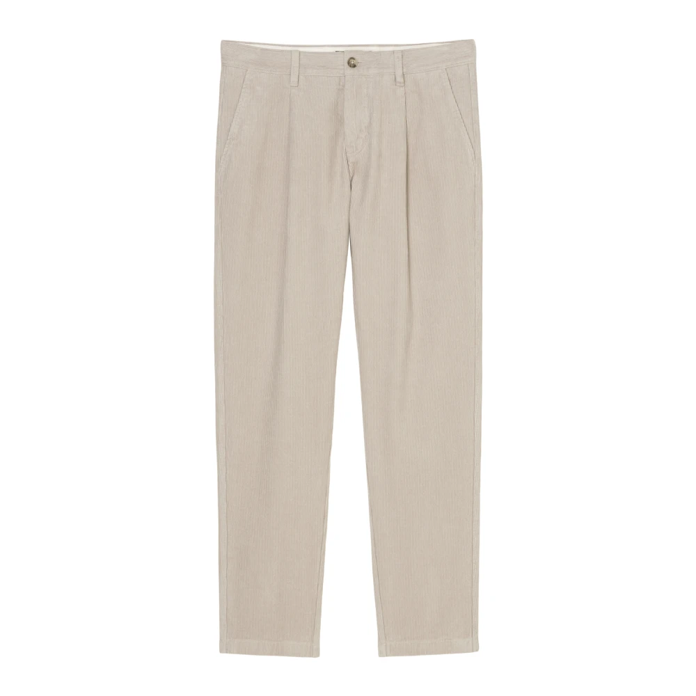 Marc O'Polo Corduroy broek model Osby plooien toelopend Gray Heren