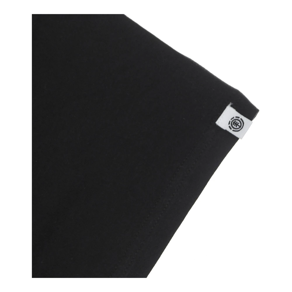Element Zwarte Heren Tee met Logo Print Black Heren