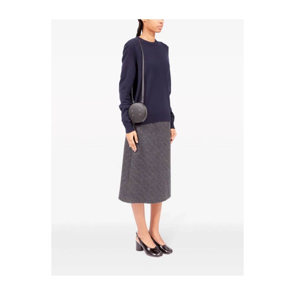 Maison Margiela Zwarte leren crossbody tas Black Dames