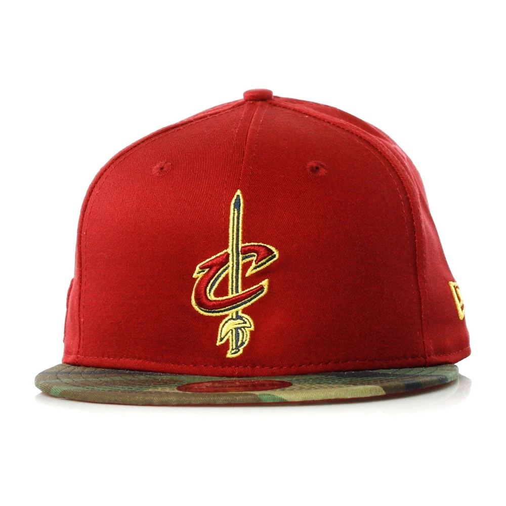 new era Team Camo Platte Klep Pet Red Heren