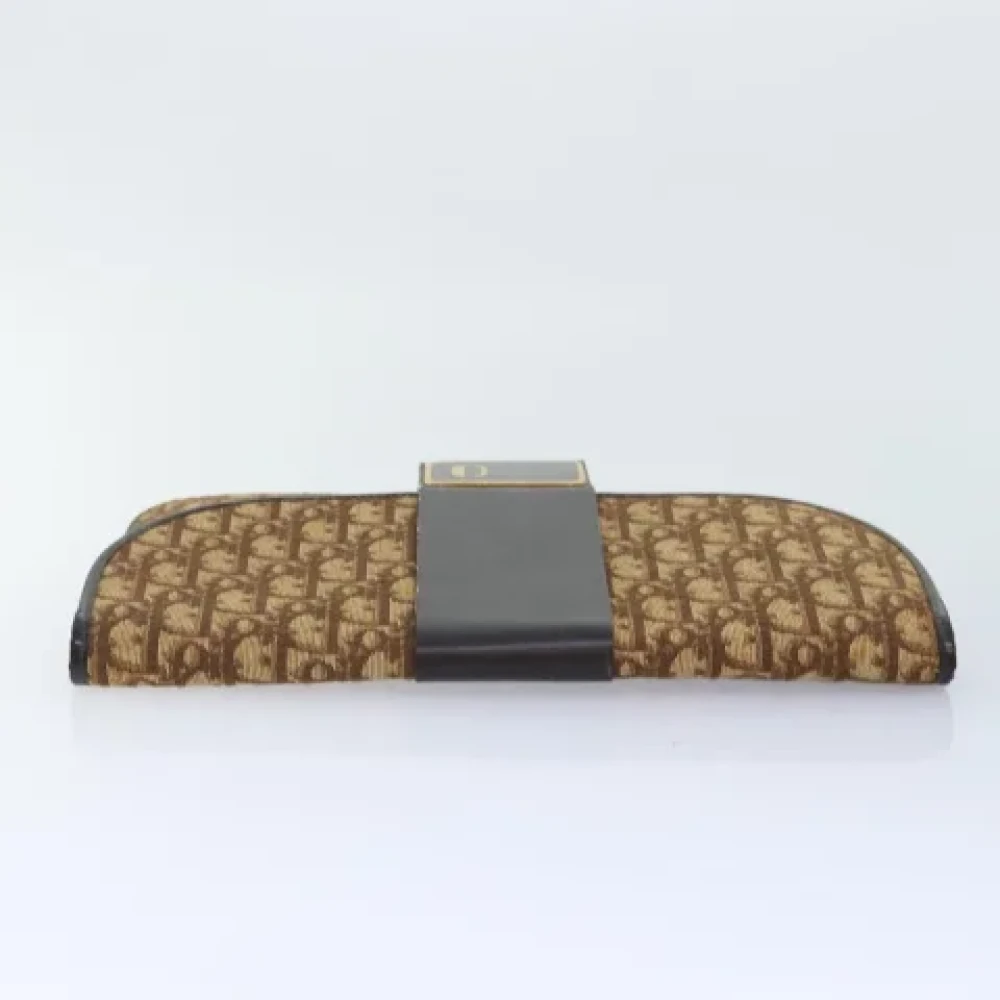 Dior Vintage Pre-owned Canvas clutches Brown Dames