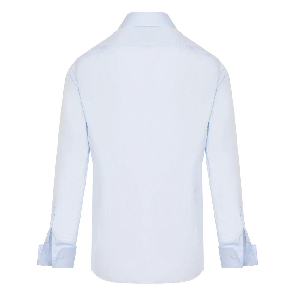 Corneliani Katoenen Twill Overhemd Gemaakt in Italië Blue Heren
