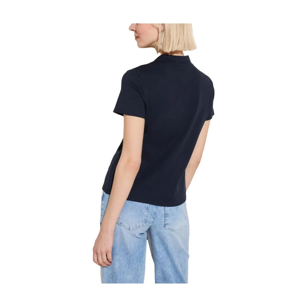 Street One Blauw Katoenen Polo Shirt Vrouwen Blue Dames
