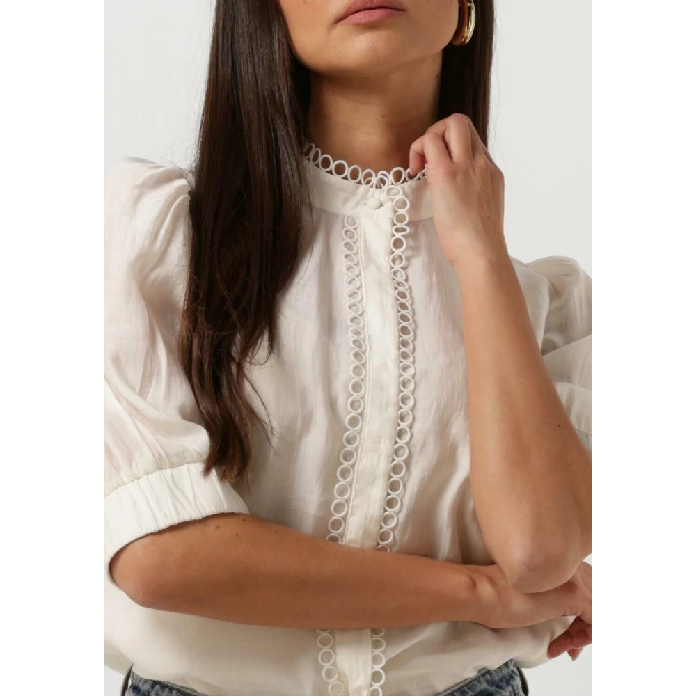 Copenhagen Muse Witte Lyocell Blouse Trendy Stijl White Dames