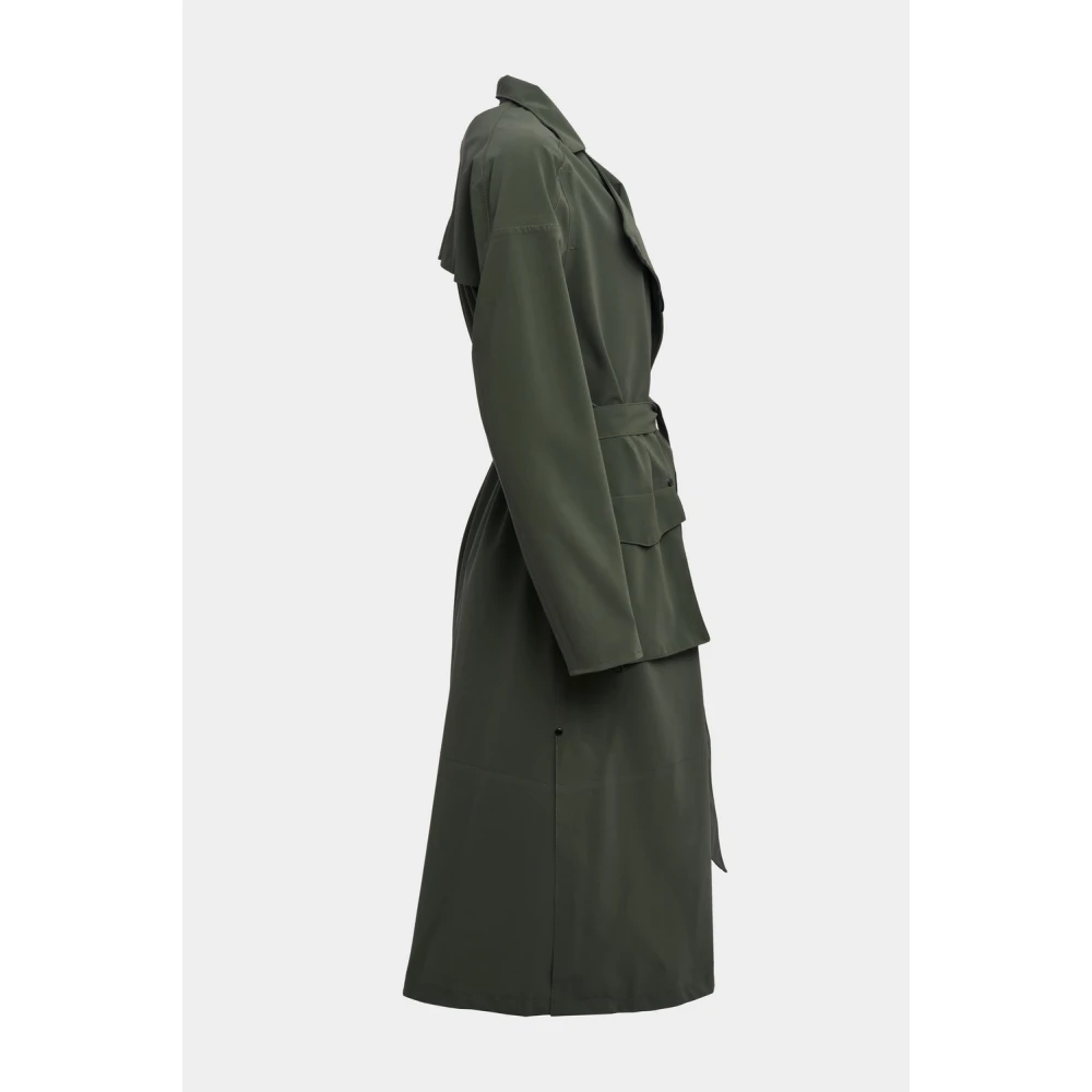 Stutterheim Matte Trenchcoat met Modern Design Green Dames