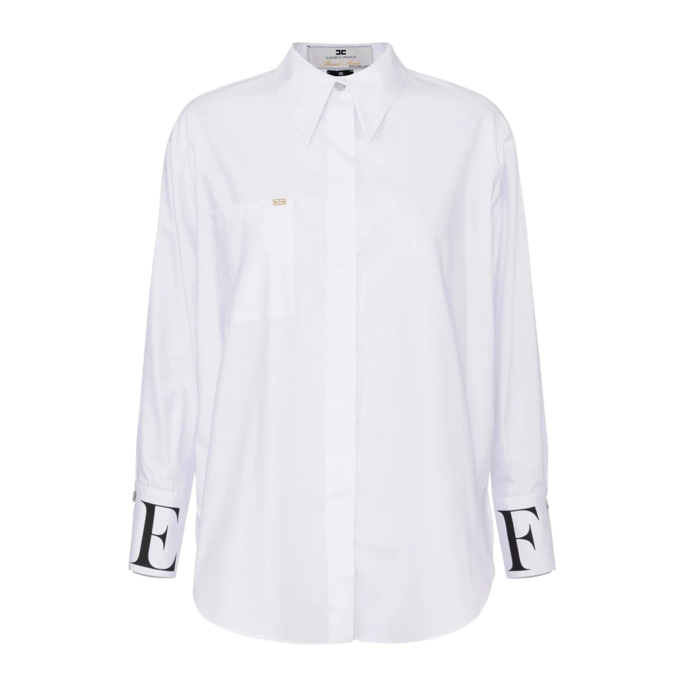 Elisabetta Franchi Stijlvolle Blouse voor Vrouwen White Dames
