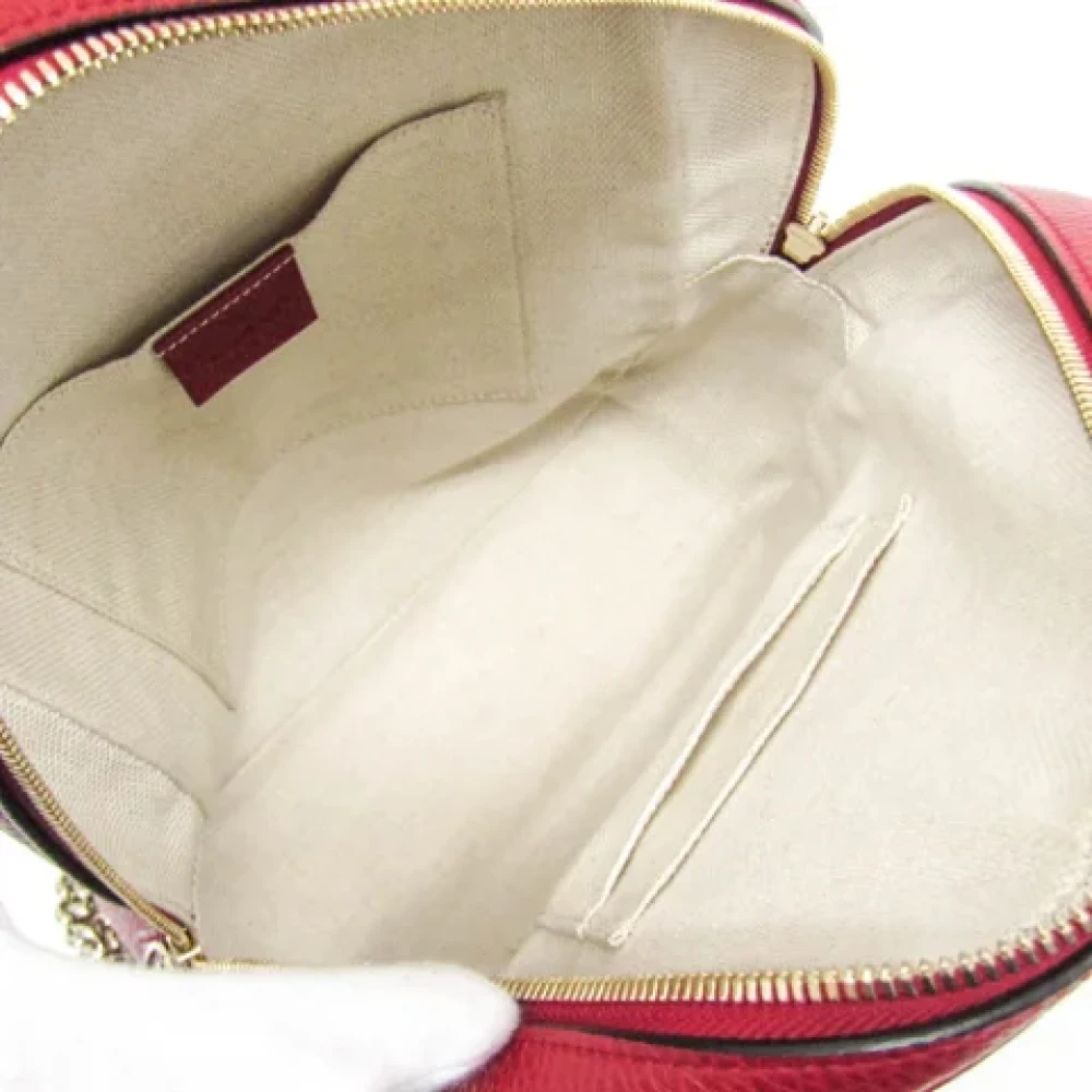Gucci Vintage Pre-owned Leather gucci-bags Red Dames