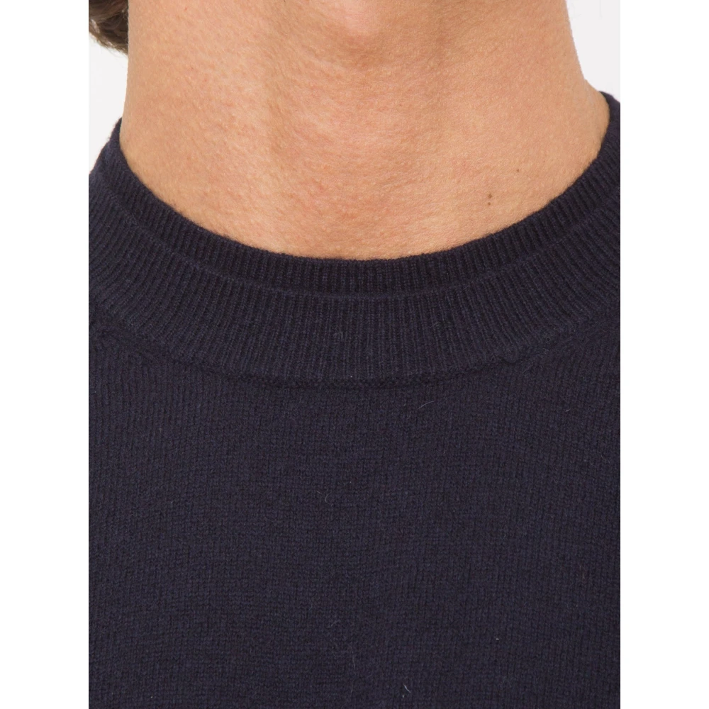 Paolo Pecora Blauw Crew Neck Shirt Blue Heren