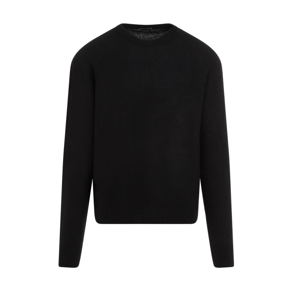 Tom Ford Luxe Zwarte Cashmere Crew Neck Sweater Black Heren