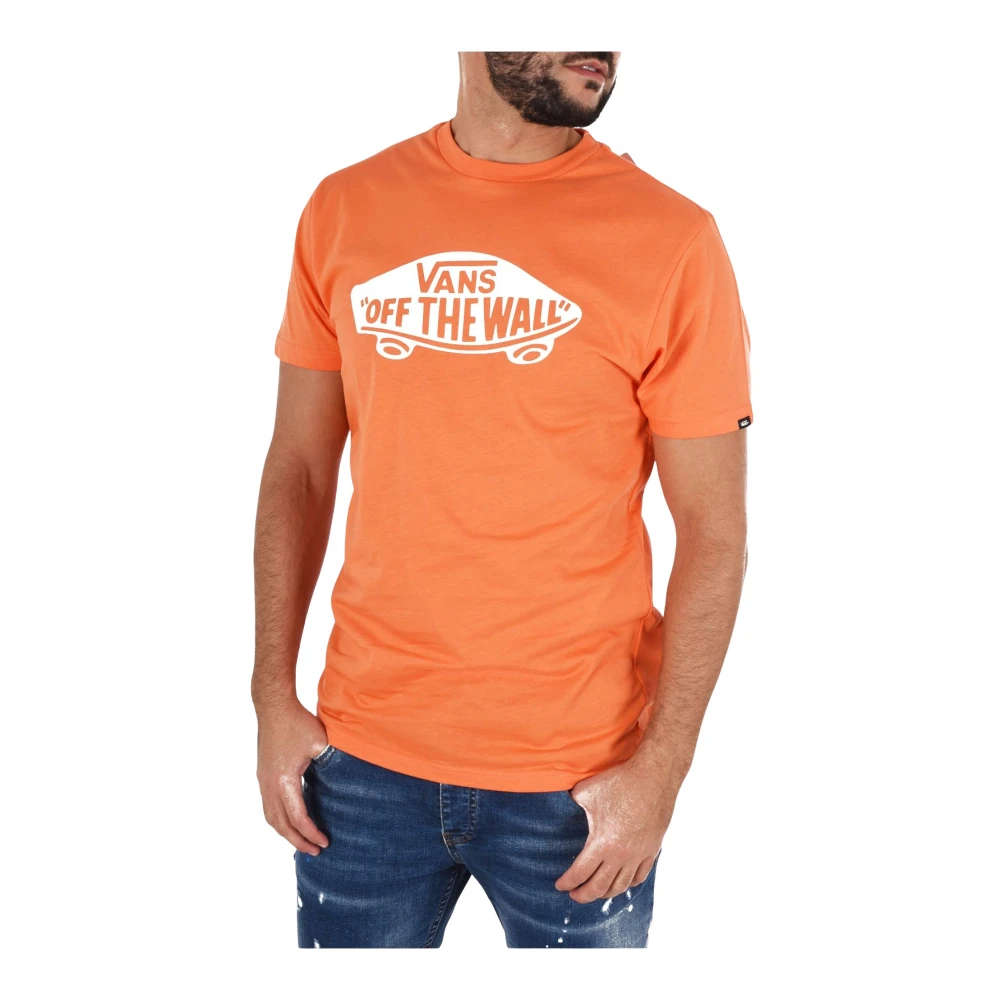 Vans Katoen Logo TShirt Oranje Print Orange Heren