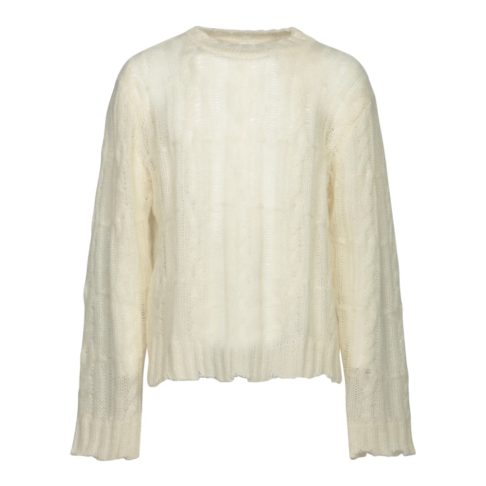 Séfr Witte Gebreide Trui Sweater Aw24 White Heren