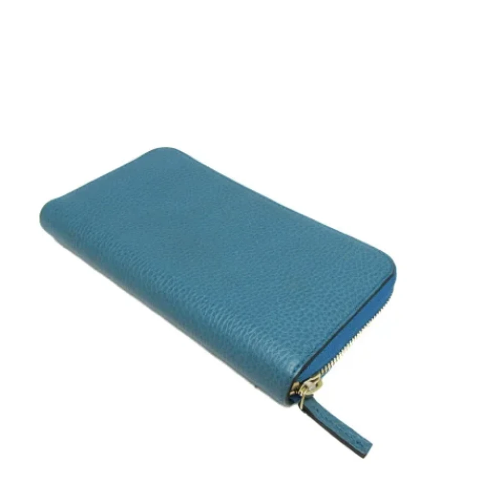 Gucci Vintage Pre-owned Leather wallets Blue Dames