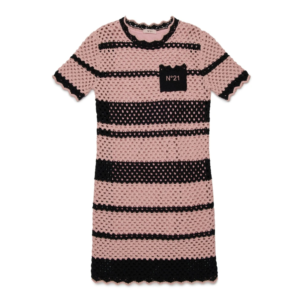 N21 Girls Multicolor Crochet Striped Casual Dress - Dresses - 12 Y - Kids