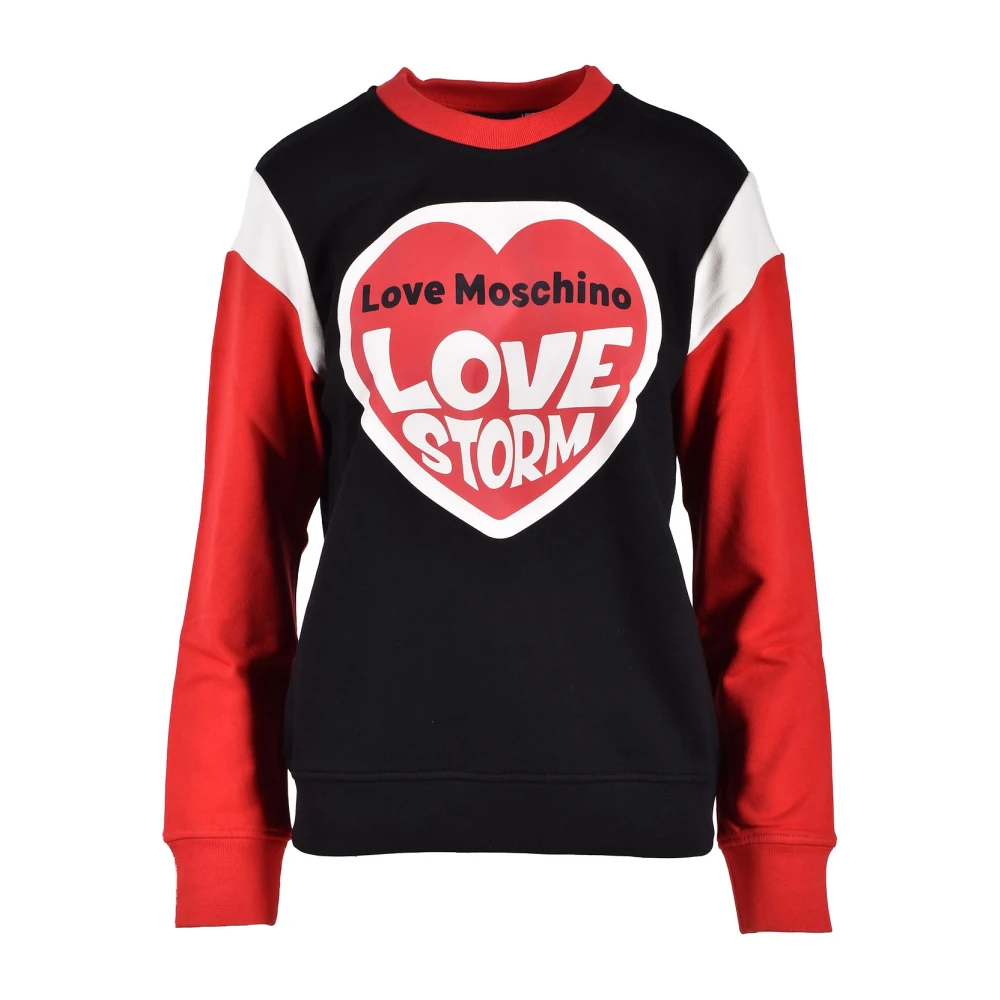Love Moschino Zwarte Sweatshirt voor Vrouwen Black Dames