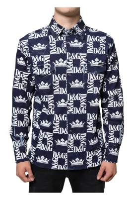 Crown Logo Print Cotton Shirt