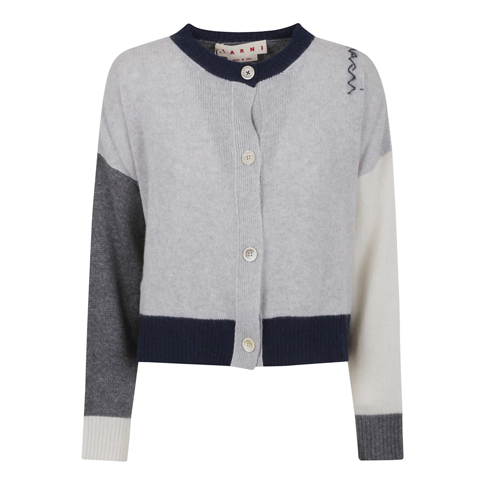 Marni Women's Gray Cardigans, Xs, White Jumper Elegant Comfortable Versatile