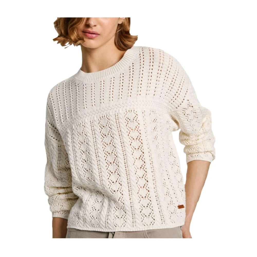 Pepe Jeans Stijlvolle Isadora Trui White Dames