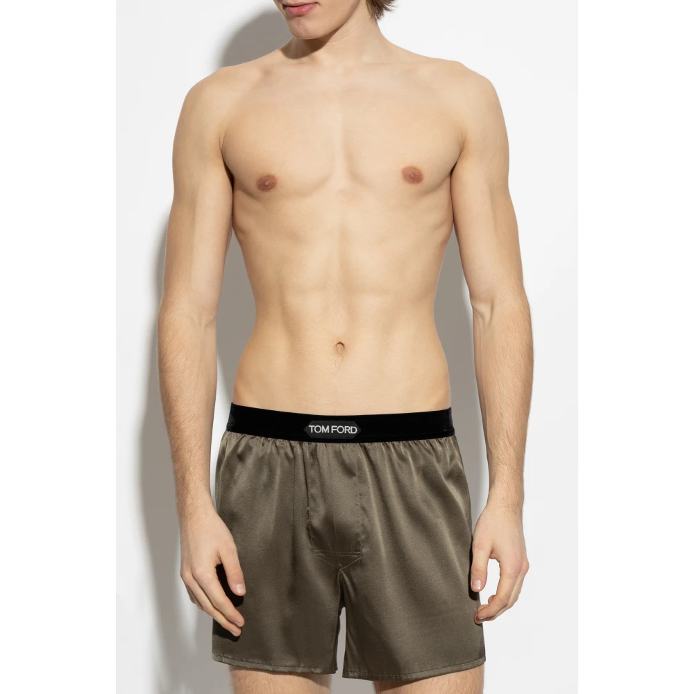 Tom Ford Zijden lingerie shorts Green Heren
