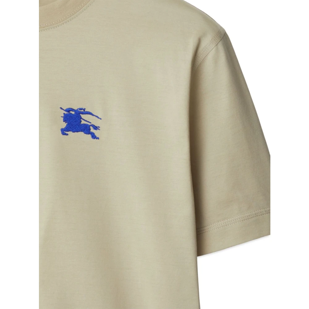 Burberry Equestrian Knight Geborduurd T-shirt Beige Heren