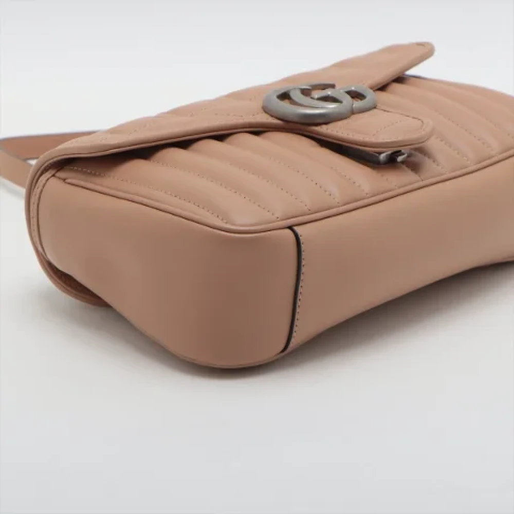 Gucci Vintage Pre-owned Leather gucci-bags Beige Dames