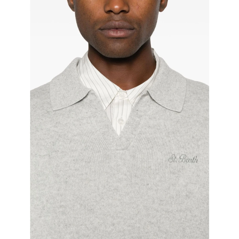 MC2 Saint Barth Grijze Trui Aw24 Gray Heren
