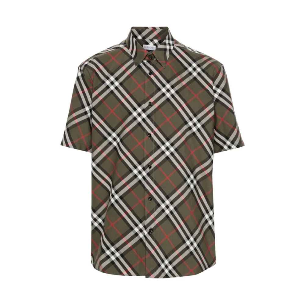 Burberry Geruite korte mouwen overhemd Multicolor Heren
