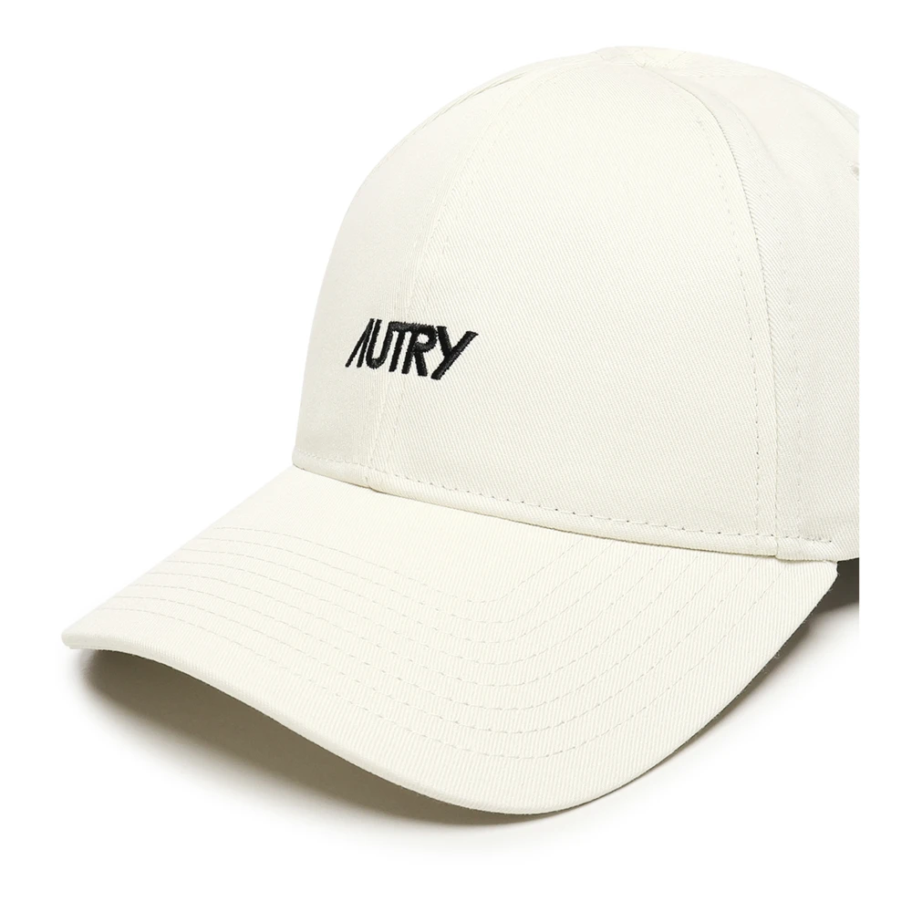 Autry Geborduurde Katoenen Baseballpet in Room White Heren