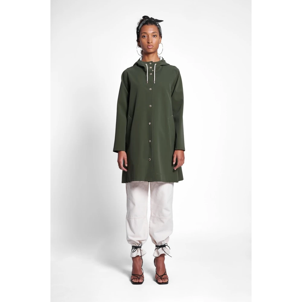 Stutterheim A-lijn Waterdichte Regenjas voor Vrouwen Green Dames
