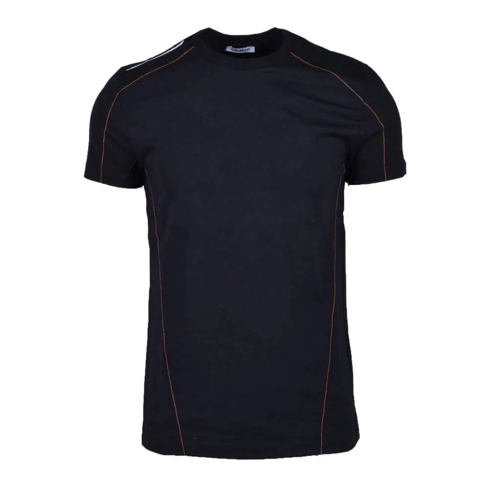Bikkembergs Katoen Elastaan T-shirt Black Heren