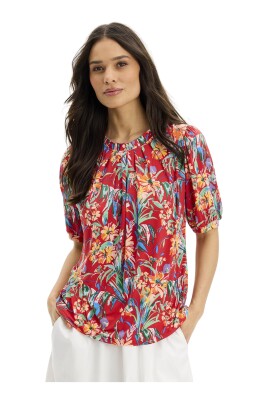 rod-feminin-bluse-med-1-2-aermer