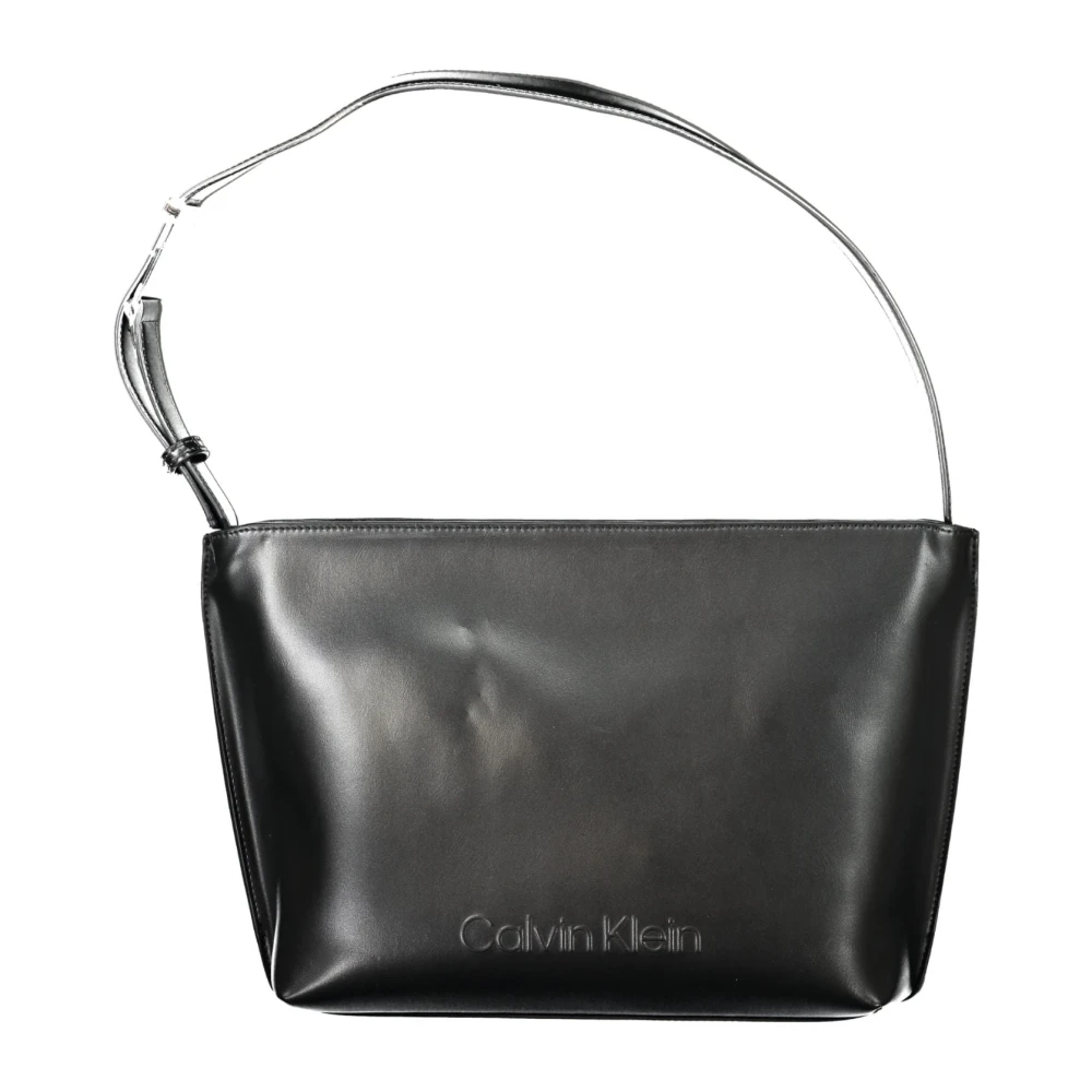 Calvin Klein Zwarte dames schoudertas met rits Black Dames