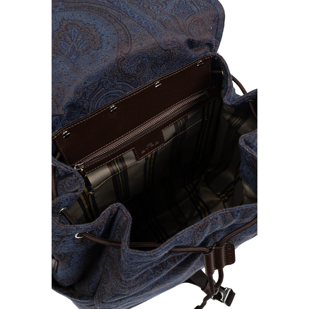 ETRO Rugzak met 'paisley' motief Blue Heren
