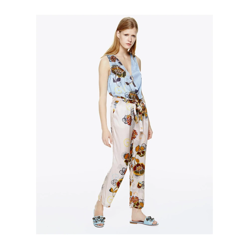 Manila Grace Broek met splitten Pink Dames