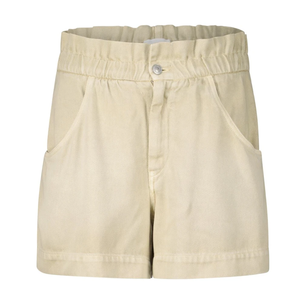 Isabel Marant Étoile Paperbag Shorts Titea met hoge taille Beige Dames