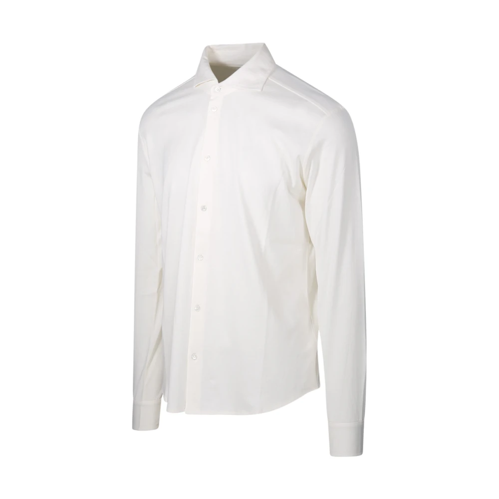 Roberto Collina Ecru Shirt Rt5102 Model Stijlvol White Heren