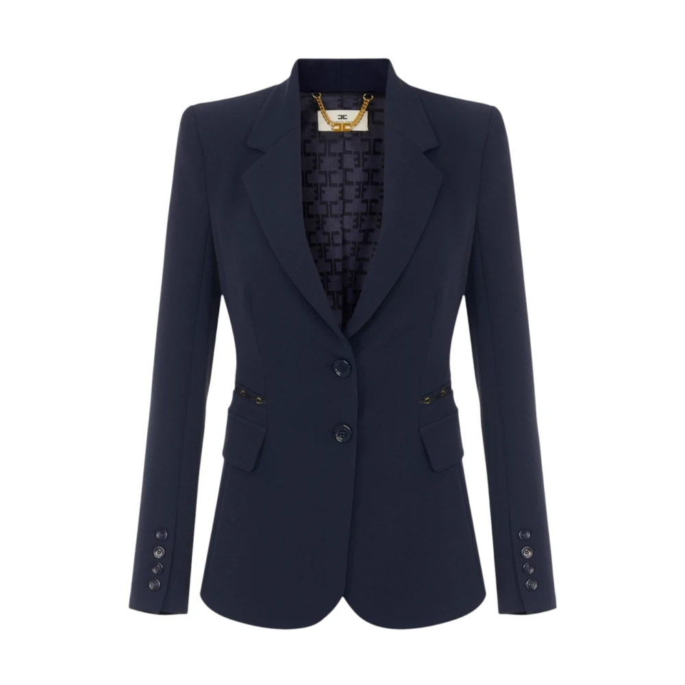 Elisabetta Franchi Jacket In Double Layer Stretch Crêpe - Image 3