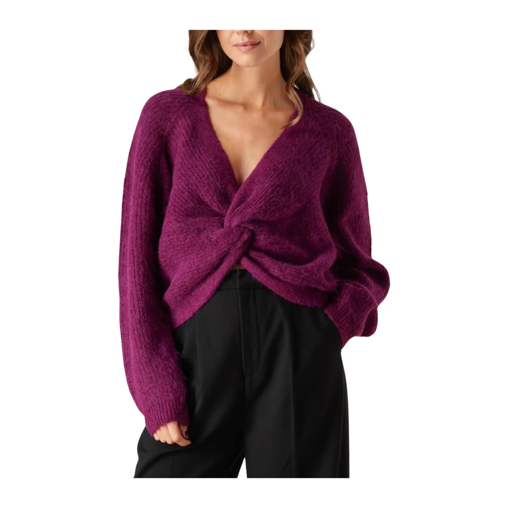 Moss copenhagen Paarse Pullover voor Stijlvol Comfort Purple Dames