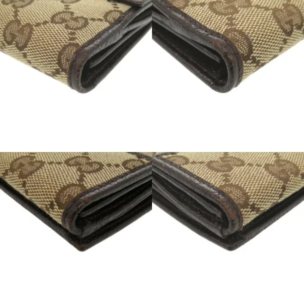 Gucci Vintage Pre-owned Canvas wallets Beige Dames