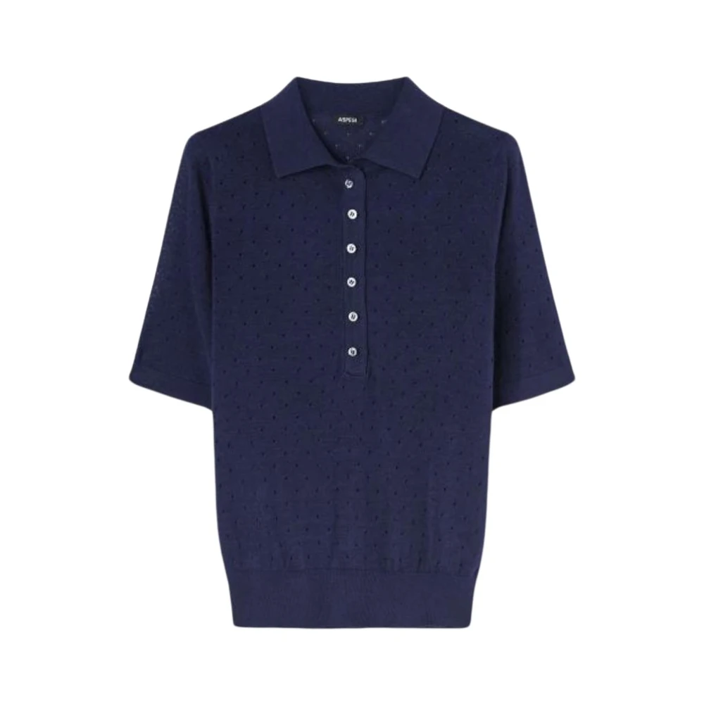 Aspesi Klassiek poloshirt Blue Dames