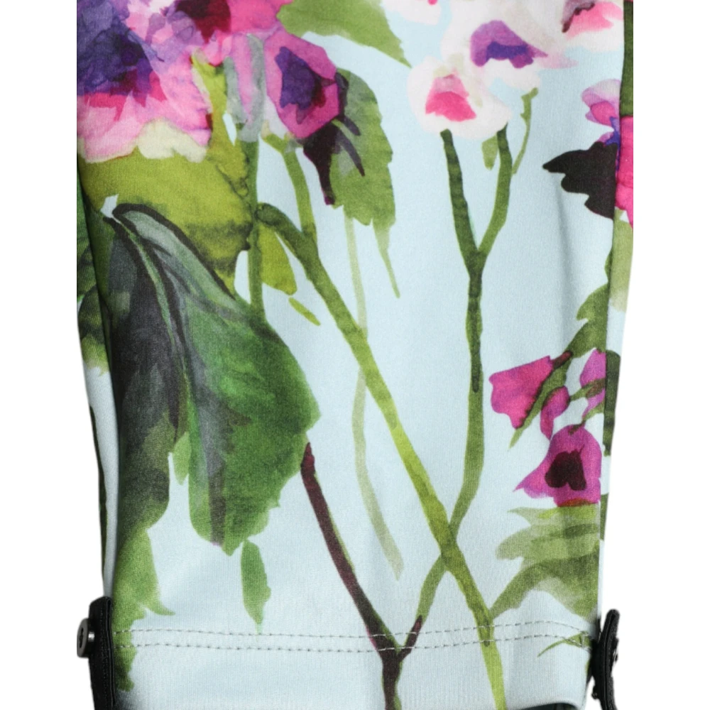 Dolce & Gabbana Bloemrijke Leggings met hoge taille Multicolor Dames