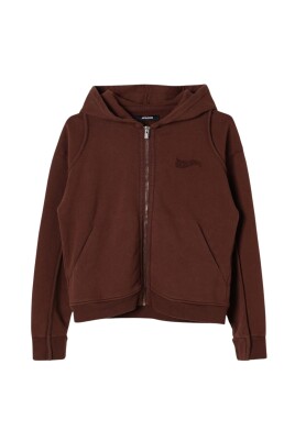 sweat-shirt-a-capuche-zippe-marron