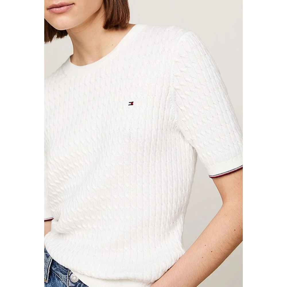 Tommy Hilfiger Kabeltrui voor dames White Dames