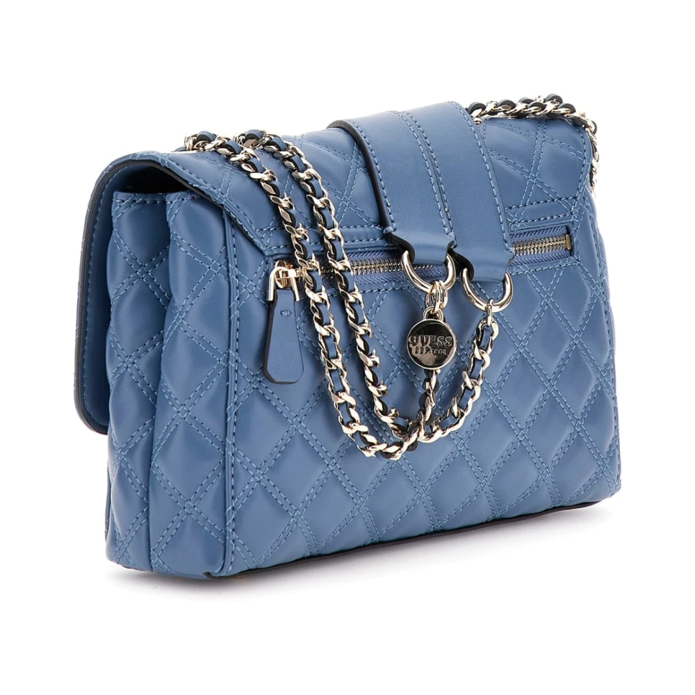 Guess Gewatteerde Schoudertas Blue Dames